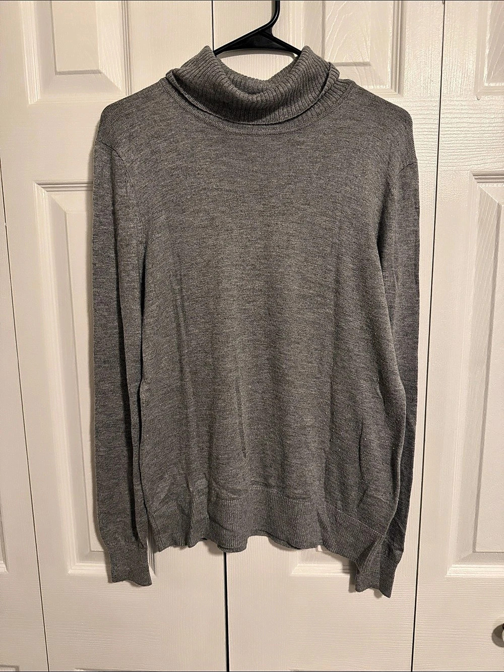 Jeanne Pierre Cashmere Infused Gray Turtleneck Sweater Size Medium